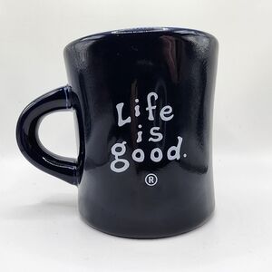 Life is Good Coffee Cup Chunky Diner Mug Blue Do What You Like Like What You Do